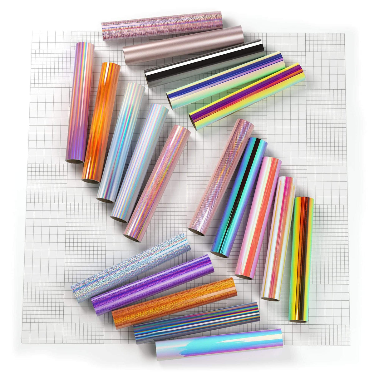TeckWrap Holographic Chrome Craft Vinyl 20 Rolls Bundle - High Quality Car Wraps, vinyl wraps, supper matte & high-gloss colors - Teckwrap